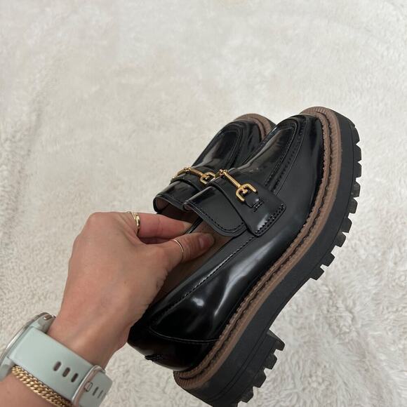 Sam Edelman‎ Kids Girls Laurs Lug Sole Loafer Sz 12 in Black - Picture 4 of 6